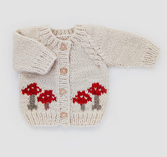 Mushroom natural cardigan